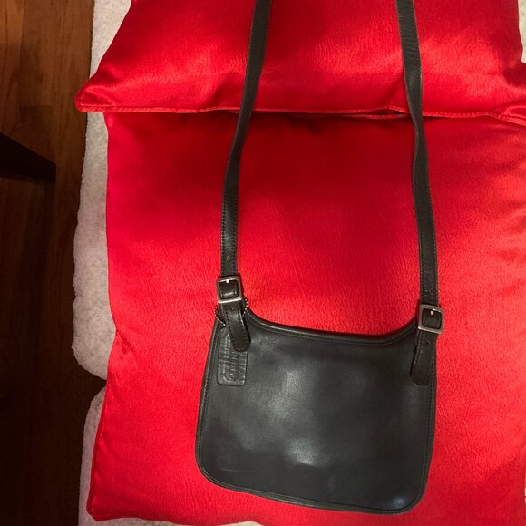 Coach Grey Black Leather Bag - Picture 2 of 5